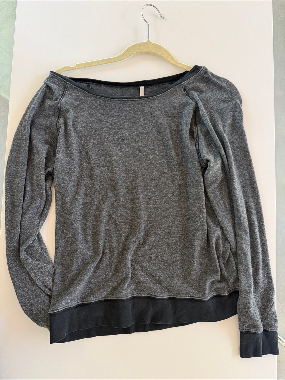 Y2K Charcoal Gray Lightweight Pullover Sweatshirt